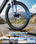 Powerful 1500W Peak Electric Mountain Bike For Adults with front fork suspension on road