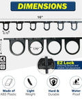 Dimensions of Ceiling Mount Fishing Rod Holder For Six Rods Ultimate Garage Storage and Easy Access Organization, ABS plastic.