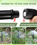 10 Pack Adjustable Sprinkler Bubbler Heads For 1/2 Inch Male Thread With Mushroom Design and 360 Degree Flow Control shown installed