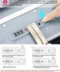 Combination lock on Underseat Carry On Luggage With Wheels Lightweight Hard Shell Top Opening Weekender Case 16 Inch.