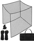 10 Ft Golf Practice Net For Indoor Outdoor Backyard Driving Range Vibes, Durable Polyester Mesh Netting With 12 Spring Snaps