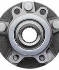 Front view of Front Wheel Bearing Hub Assembly Pair With ABS Encoder For Nissan Rogue 2008 2013 Rogue Select 2014 2015 And Sentra 2008 2012 Five Lug Replacement 513298 Direct Fit Ready To Install