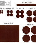 X Protector Felt Furniture Pads 181 Piece Ultra Large Set For Hardwood And Laminate Floors size variety view