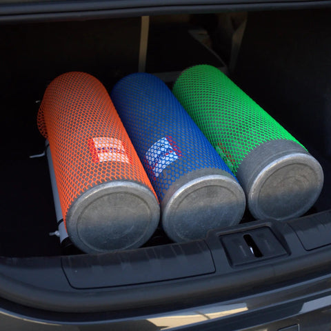 Heavy Duty PVC Scuba Tank Rack Organizer For Car And Home Holds Up To 3 Tanks 20 Inch Long By 2 Inch Diameter Prevents Rolling