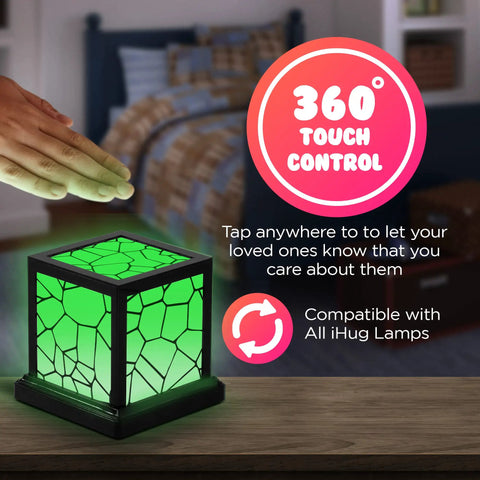 Shorty Classic Long Distance Touch Lamp For Real Time Messages, Glow With A Tap, WiFi Enabled Color Programmable Lamp