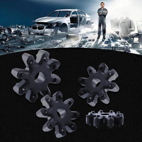 Pack Of Four Flexible Steering Couplers For Cars Plastic Steering Column Joint Replacement Kit 56315 2K000FFF displayed with car parts