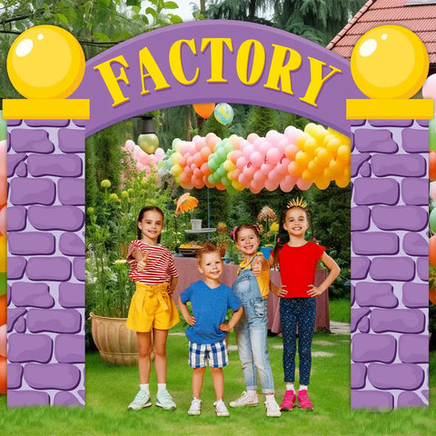 Purple Party Door Arch Decor Set With Top Banner And Door Covers 3 Piece Easy Hang Arch Backdrop For Photo Props Birthday Party