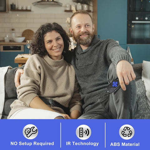 Couple on sofa with Replacement Remote For Express Premiere Box And Player Devices 1 2 3 4 Not For Stick Or TV