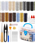 Pro Grade Heavy Duty Upholstery Repair Kit With Leather Sewing Thread Big Eye Needles And Sewing Awl 43 Piece DIY Craft Pack