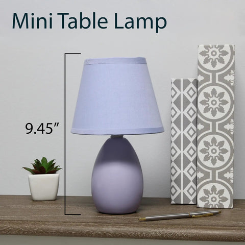 Super Cute Mini Blue Egg Oval Ceramic Table Desk Lamp With Matching Fabric Shade Perfect For Your Living Room Bedroom Office Kids Room Or College Dorm Space