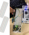Triple 830 Point Solderless Breadboard Kit For DIY Makers Prototyping Arduino And Raspberry Pi Projects, connected to microcontroller.