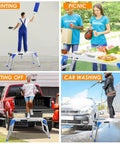 Adjustable Aluminum Work Platform 330 Lb Capacity, Height 24 To 35 Inches used for painting, picnic, unloading, car washing
