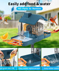 Outdoor Bird Feeder Camera Bird Bath Dual Lens 2K HD Smart Feeder Solar Powered AI Bird Identification Instant Alerts IP66