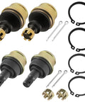 4 Pack Upper And Lower Ball Joints For Honda Rancher ATV Trx Series 350 400 420 Compatible With Trx350 Rancher 2000 2006 Trx400fa Trx400fga Trx420fa Trx420fe Trx420fm Trx420fpa, shown with clips