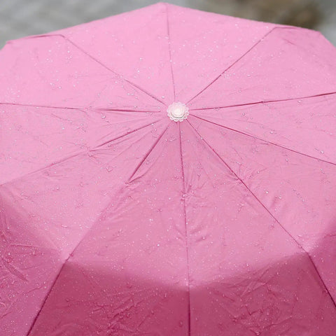 Heavy Duty 8Mm Umbrella Top Caps Double Pack Replacement Covers For Folding Parasols And Backyard Shade Gear Built Tough To Handle The Daily Grind Easy, pink umbrella cap with raindrops.