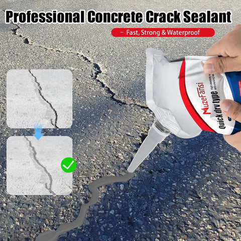 Fast Curing Concrete Crack Filler Sealant Waterproof Caulk For Driveways, Sidewalks, Walls And Foundations, Flexible Weather