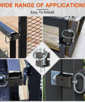 Bulletproof Spring Latch Lock For Utility Truck Trailers Weld On Heavy Duty Steel Assembly Universal Fit showcased in various gate setups.