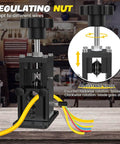 Heavy Duty Automatic Wire Stripping Machine For Waste Cables with adjustable blade and yellow wires displayed.