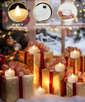 Flameless LED Tea Lights Set For Party And Home Battery Operated Flickering Votive Candles 50-Pack warm yellow glow on gifts
