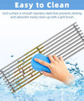 Durable Four Pack Of Stainless Steel Grill Grates And Briquette Trays Built Tough To Fit Turbo Nexgrill And Perfect Flame Gas Grills Swap Out Your Rusty Parts And Level Up Your Cookout Game Fast with sponge cleaning
