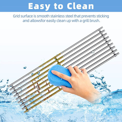 Durable Four Pack Of Stainless Steel Grill Grates And Briquette Trays Built Tough To Fit Turbo Nexgrill And Perfect Flame Gas Grills Swap Out Your Rusty Parts And Level Up Your Cookout Game Fast with sponge cleaning