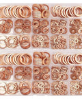 Sweet Heavy Duty Flat Copper Washers Gaskets Bolt Nut Assortment Kit For Hot Rods Cars Trucks 150 Pieces Sizes M5 To M22, copper washers in organizer