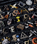Periodic Table Of Tools Poster For Mechanics And Makers A 36x20 Inch Wall Art showcasing hand and power tools in grid layout