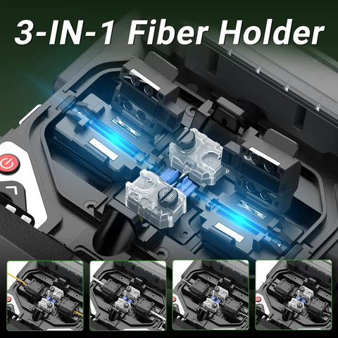 FX39 Fusion Splicer Fiber Optic 6 Second Fast Splice Core Alignment With 6 Motors Touch Screen Battery Power Meter 7800mAh