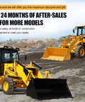 Two rugged 4X4 wheel backhoe loaders for DIY landscaping and excavation in a construction site.