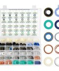 Oil Drain Plug Gasket Kit 36 Size Assortment With 330 Piece Total In Durable 36 Compartment Tackle Box OE Style Washers And Gaskets