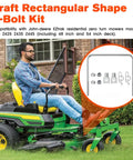 M157573 Front Deck Hanger And Draft Rod U-Bolt Replacement For Zero Turn Mower Built Tough Fits Eztrak Z245 Z425 Z435 Z445 Riding Tractor Ready For The Daily Grind with u-bolt kit in view