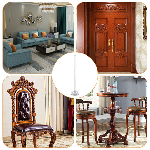 Top Shelf Long Thumb Tacks And Heavy Duty Push Pins, Flat Head Furniture Tacks For Sofa And Headboard Decor, Silver Finished Upholstery Nails Straight Up Diy Essential With Knockout Hold And Quick Install in a home decor setting.