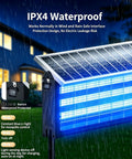 Solar Powered Beast Bug Zapper Outdoor Cordless Mosquito Trap with USB Recharge Waterproof Dusk To Dawn Auto On Off