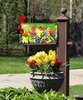 Spring Tulip Magnetic Mailbox Cover 21 By 18 Inches Fits Standard Mailboxes Outdoor Garden Decor with bright tulip design