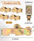 Replacement 4 Pack 1-1/4 Inch Sliding Door Rollers with steel ball bearings, showing dimensions and details