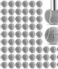 Bulk 500 Pack Precut Tennis Ball Chair Leg Caps 2.5 Inch Gray Floor Guards Anti Scratch Furniture Glides arranged in rows.