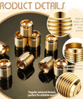 Durable Brass Threaded Inserts For Wood With Three Eighths By Sixteen Internal Threads Dual Thread Nutserts For Furniture Screw In Hardware Measuring Six Twenty Five Hundredths Inch Long Leifide Pack Of Ten Ideal For Tap Handles And Homebrew Beer