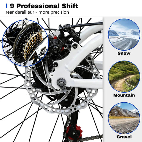 Trail Ready Rugged Hardtail Mountain Bike With 24 Inch Wheels 7 Speed Trigger Shifter Knobby Tires Mechanical Disc Brakes Close-up