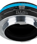 Tilt Shift Lens Mount Adapter From Nikon F To L Mount Mirrorless Cameras With 10 Degree Off Axis Tilt 20mm Shift 360 Degree Rotation All Metal Construction For Precise Rock Solid Performance With Vintage Lenses, silver and black adapter with shift knob