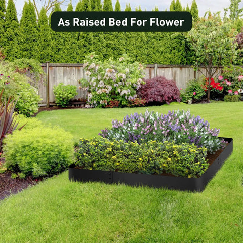 No Dig Metal Landscape Edging That Ends Mess Easy Install Rust Resistant Galvanized Steel Garden Border around flower bed