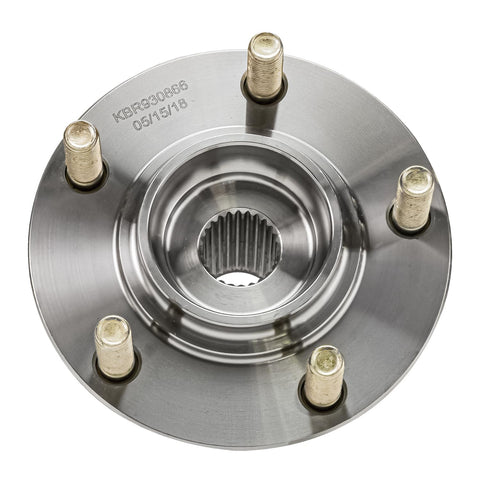 AWD Rear Wheel Bearing And Hub Assembly Pair For Mitsubishi Lancer 2008 To 2015 And Outlander 2007 To 2013 With 5 Lug And ABS BR930866, top view