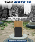 Built Tough 8x8 Deck Post Base Brackets 4 Pack For Pergola Gazebo Playset Fits Actual 7.5x7.5 Posts Black Powder Coated Steel installed