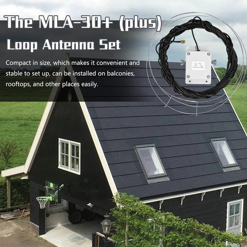 Ultra Compact 30 Plus Loop Antenna For Active Receive Low Noise Shortwave And Medium Wave Reception 0.5 To 30 MHz on rooftop