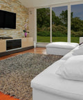 Living room with static cling window film for home use, sun blocking and UV shield, dramatically reduces glare and blocks 99% UV rays.