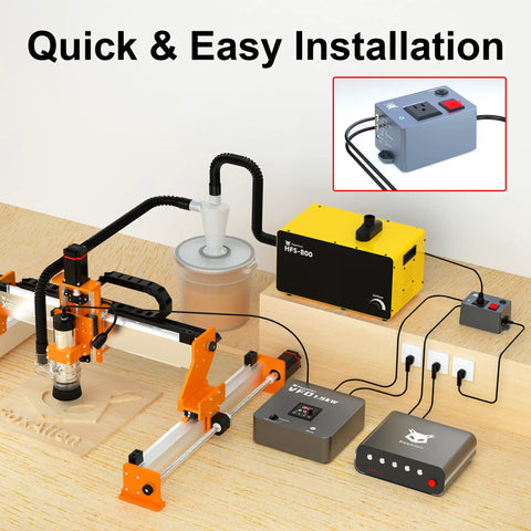 Slick Pwm Smart Relay Interface For Cnc Routers Vfd Spindles Dust Collectors Air Assist Pumps Engraving Modules Easy Mainboard Plug In Automation Control Switch Hub in workstation setup.