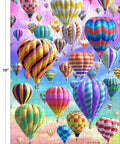Image of Super Deep 3D Lenticular Hot Air Balloon Puzzle, 300 XL Pieces For Adults, featuring colorful balloons on a puzzle board.
