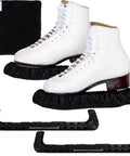 Hella Durable Ice Skate Guards And Blade Soakers With Heavy Weave Cotton Towel Set For Medium Blades Rust Resistant Steel Protector Sweet Ride Flat Black Coating with ice skates and towel.