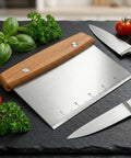 Heavy Duty Stainless Steel Dough Cutter And Bench Scraper Kitchen Essential For Nailing Cookie Dough Pastry Pie Crusts with wooden handle.