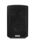 Front view of 350W 8 Inch Powered PA Speaker With Bluetooth And 2 Channel Mixer For Mobile DJs And Musicians BiAmped Line Level Output Dope Sound For Small Venues Rehearsals And Live Events