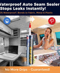 All Surface Seam Sealer Heavy Duty High Strength Waterproof Adhesive For Auto, Truck, Marine, RV Roofs in an RV interior